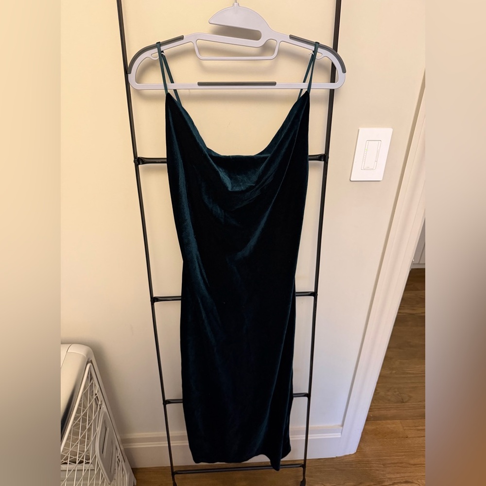 Jenny Yoo Velvet Saba Velvet Cowl Beck Midi Slip Dress